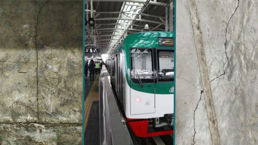 ভূমিকম্পে ফাটল ধরেছে মেট্রোরেলের ৬ স্টেশনে