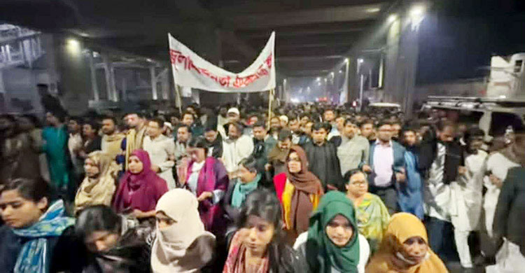 স্বরাষ্ট্র উপদেষ্টার পদত্যাগ দাবিতে এনসিপির বিক্ষোভ মিছিল