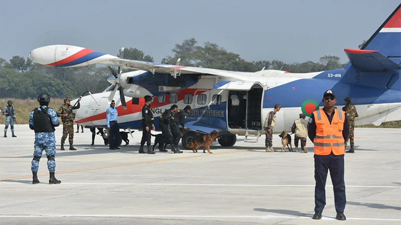 যশোর বিমানবন্দরে নিরাপত্তা মহড়া