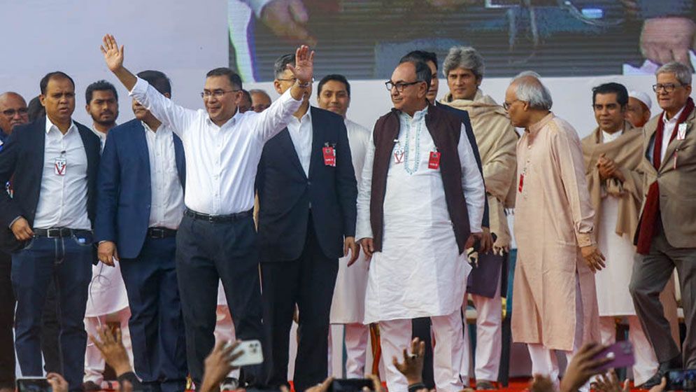 তারেক রহমানের নির্বাচনি প্রচারে সফরসঙ্গী ফ্যাসিবাদবিরোধী আন্দোলনের নেতারা