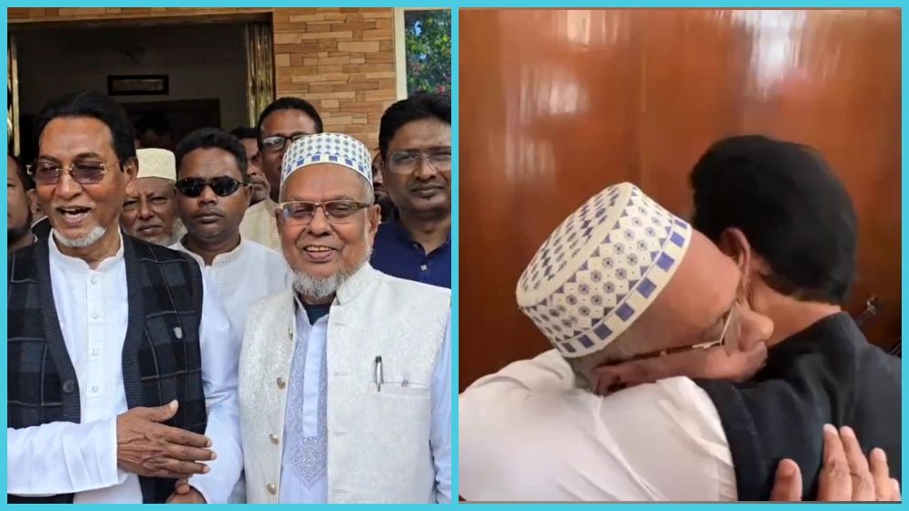 জামায়াত প্রার্থীকে জড়িয়ে ধরে বিএনপি প্রার্থী বললেন ‘আমরা দুই ভাই’