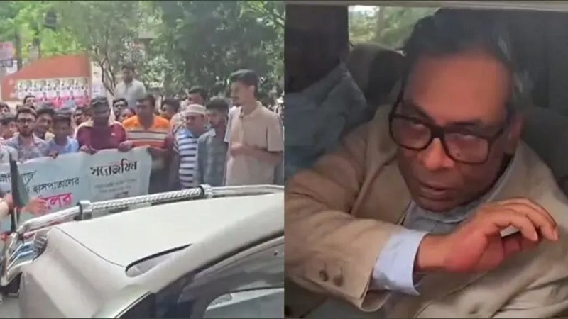 স্বাস্থ্য প্রতিমন্ত্রীর গাড়ি আটকিয়ে স্থানীয়দের বিক্ষোভ